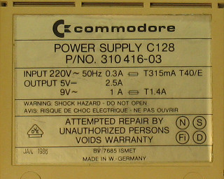 C128 Power Supply Unit 310416-03